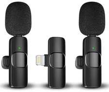 Professional Wireless Lavalier Lapel Microphone for iPhone iPad 2 Pack A