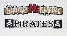 Pirate Title Set. Scrapbook, Card making Paper Piecing