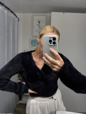 Anthropologie Oval Square Young Fuzzy Sweater, size M