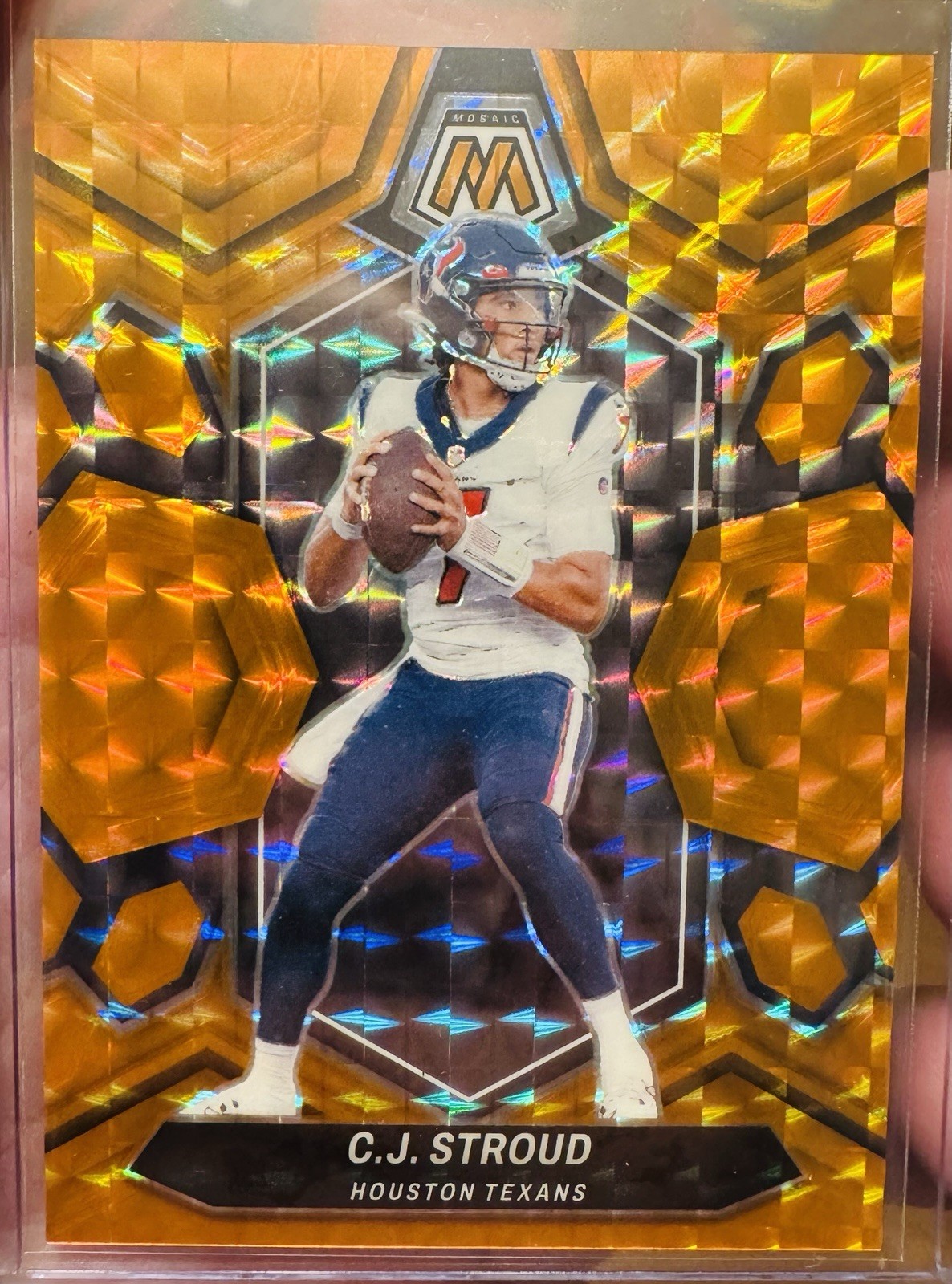 2024 Panini Mosaic - C.J. Stroud #85 Orange Mosaic Prizm /199