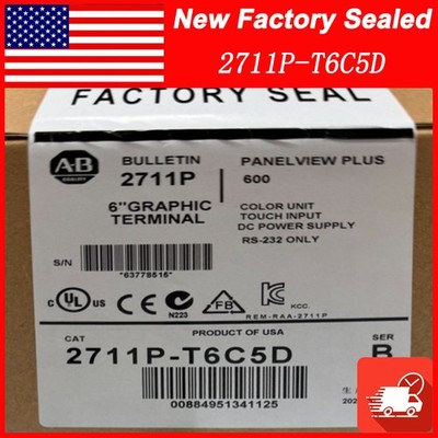 AB 2711P-T6C5D PanelView Plus 600 Terminal, 5.5'' touch screen, RS-232