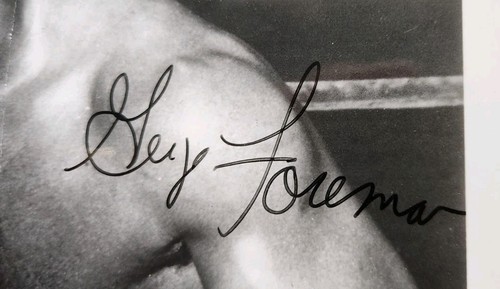 Vintage GEORGE FOREMAN Signed Autograph Auto Photo Boxing World Champ ...