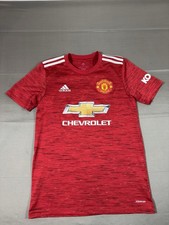 Manchester United Adidas Aeroready 20/21 Red Home Jersey Shirt Football Sz Small