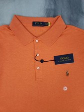 NWT 110 Polo Ralph Lauren Classic Fit Soft Touch Orange Polo Shirt Men's 2XB