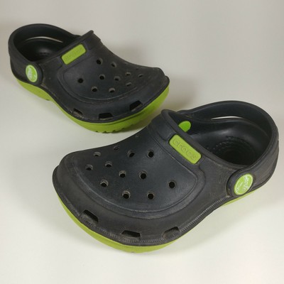 black and green crocs