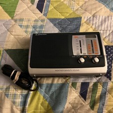 Vintage Emerson RP6250 AM/FM/TV Weather Band Portable Radio Tested Works