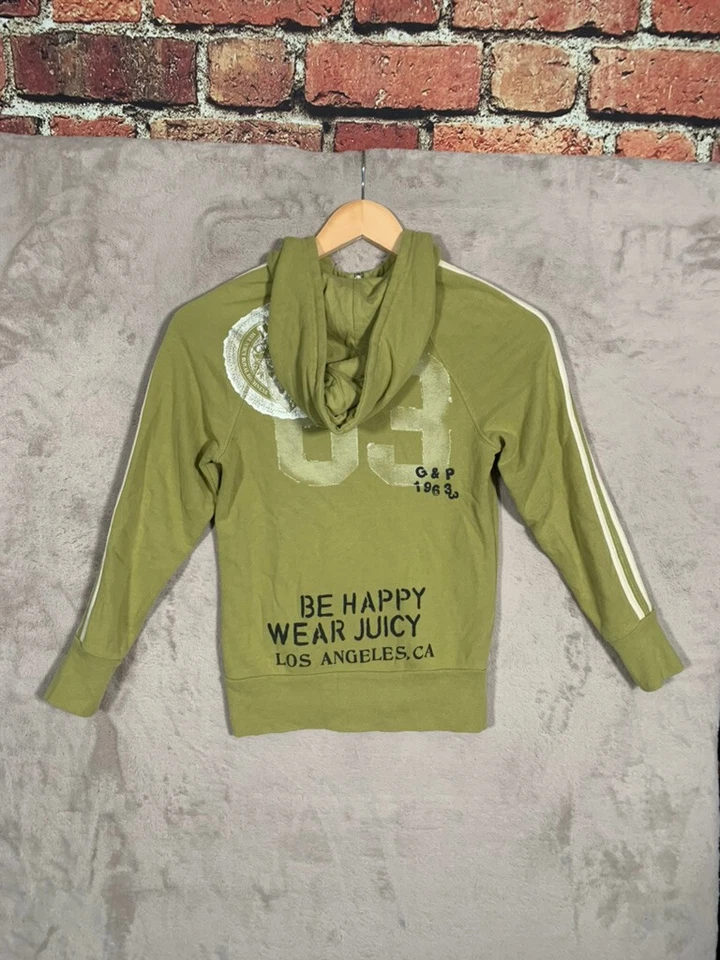 Juicy Couture Sweatshirt Girls Size 8 Green Full-Zip - Image 2 of 4