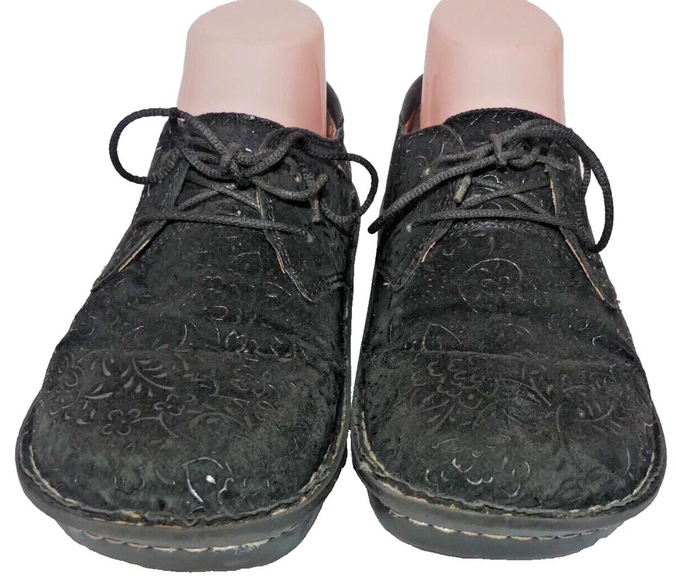 Sapatilhas oxfords femininas Alegria Bree Black Sprigs floral com cadarço UE 37 EUA 7/7,5 - Imagem 3 de 4