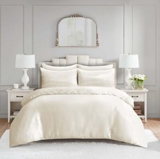 6 Pcs Satin Complete Bedding Set Silky Duvet Cover, Fitted sheet & Pillow Cases