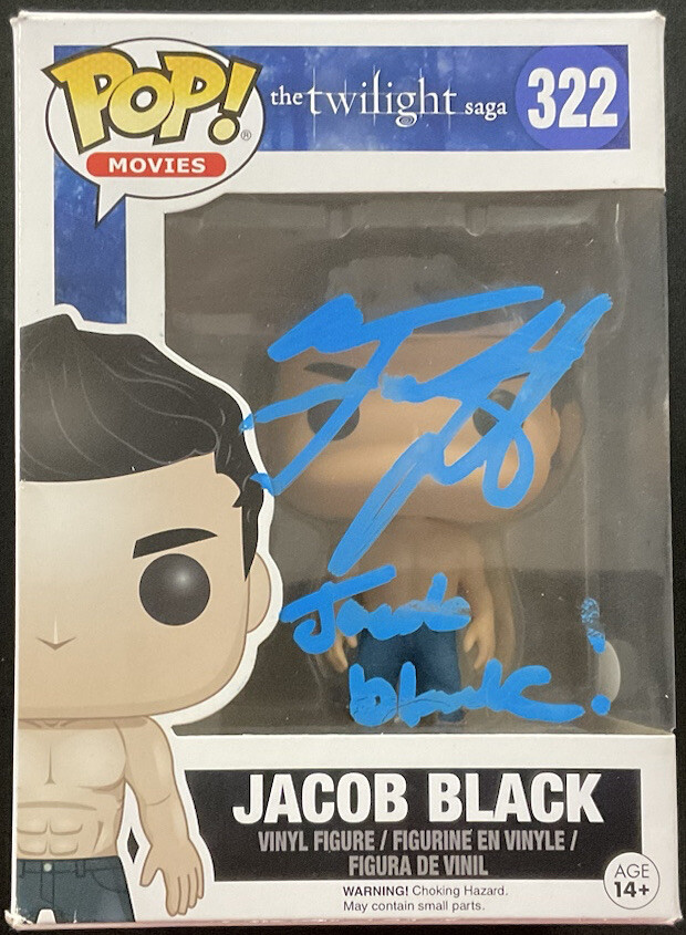 TAYLOR LAUTNER Signed Autographed Funko POP 322 Jacob Twilight