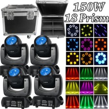 150W LED Beam Moving Head 18 Prism 8 Gobo Stage Light DMX dj Spot Light w/ Case