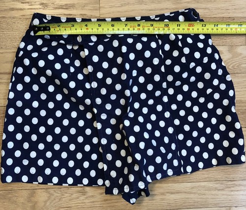 Polka Dot 80's Vintage SHORT SKORT - Women's Small Sz 0-2 Blue and White CLEAN! - Picture 3 of 5