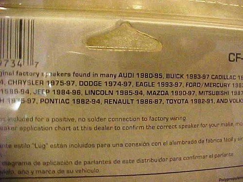 METRA DUAL CONE 5" - 5 1/2" SPEAKER CF-650S NEW IN PKG - Bild 6 von 7