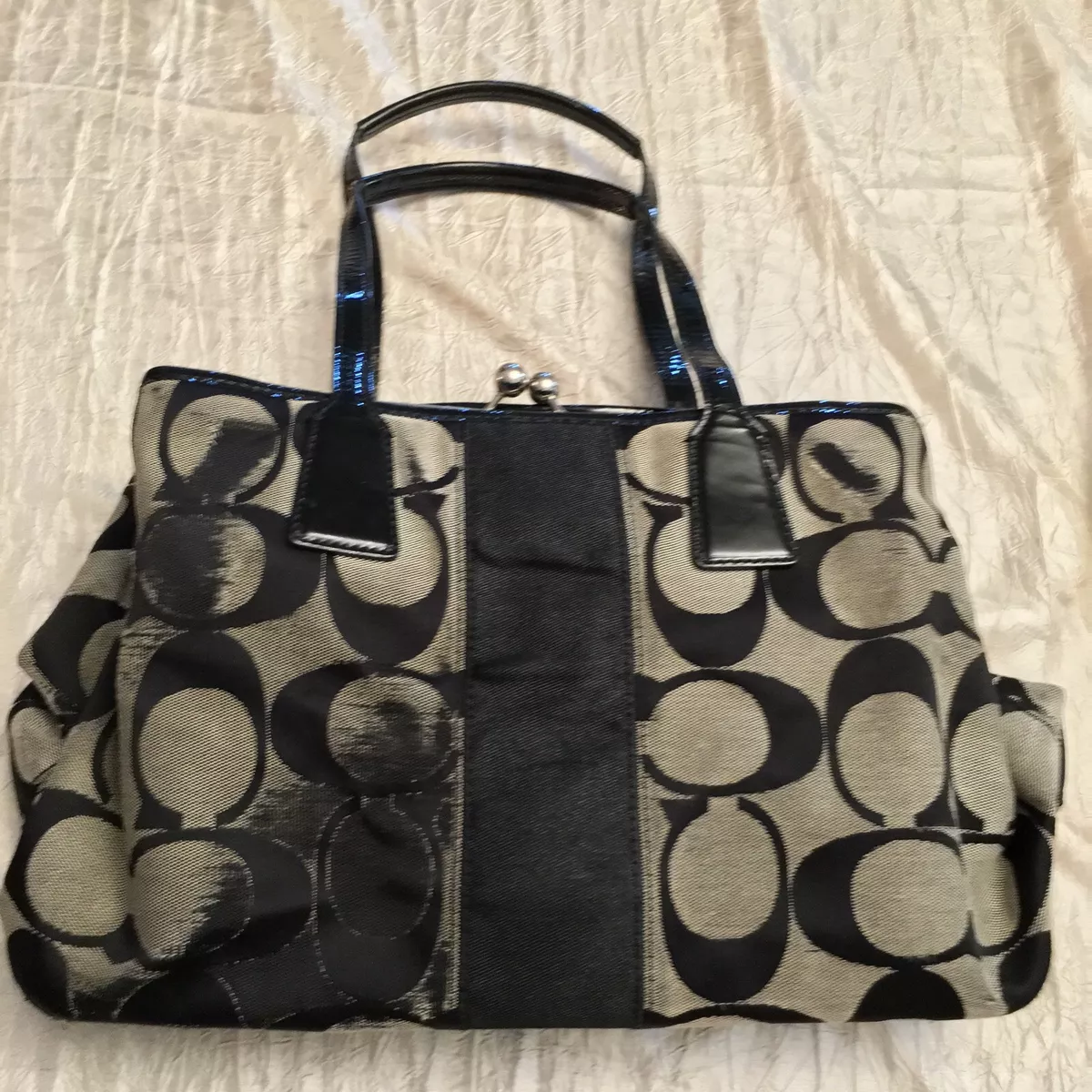 black coach monogram purse