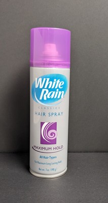 White Rain Classics Hair Aerosol Spray Maximum Hold Purple Label 7oz NEW