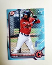 2022 BOWMAN PAPER JUNIOR SANQUINTIN /499 SKY BLUE 1ST PROSPECT #BP-80 GUARDIANS