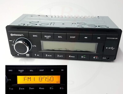 VDO Continental TR7412UB-OR European Style 12v Radio Orange