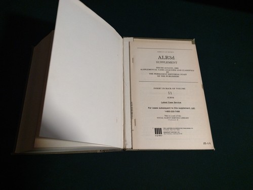 American Law Reports Vol 11 ALR 3d Cases & Annotations (HC 1967) & supplement - Picture 9 of 12