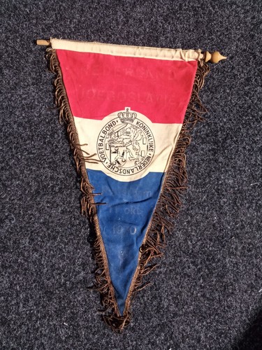 Rare Netherlands Captain Pennant Flag EUROPEAN QUALIFIERS vs Yugoslavia