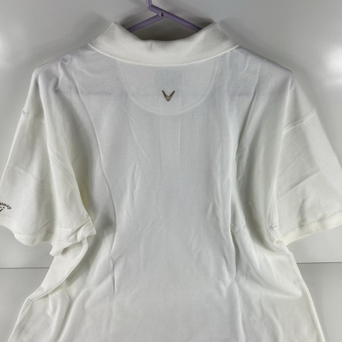 New Callaway Golf Sport XL White Polo Short Sleeve With ILSI Logo - Picture 9 of 15