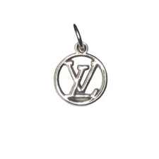 LV ZIPPER PULL CHARM Silver Double Sided 10MM
