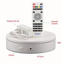 20CM Electric Turntable 360 Degree Photography Display Stand Remote Control NEW