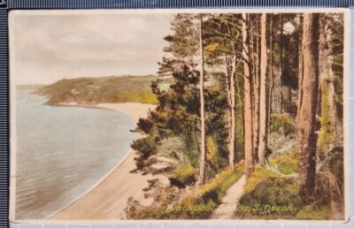 Alt Postkarte Süd Devon Blackpool Sands