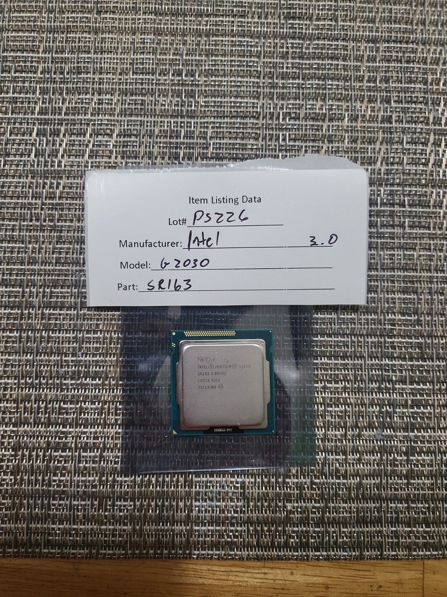 Intel Pentium G2030 CPU 3GHz Dual-Core Processor SR163