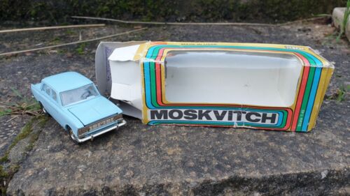 Vintage USSR Soviet Diecast Car Model MOSKVITCH 408, Size 1/43. In Original Box