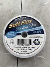 49 Strand Beading Wire - Heavy 0.24 Diameter - 30 Feet Nylon Design Wire