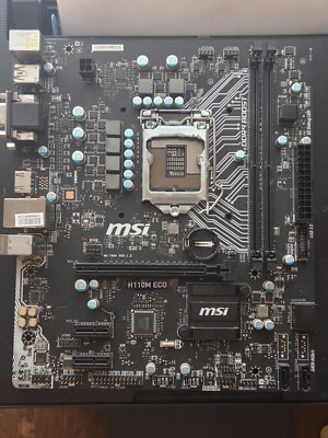 MSI H110M ECO-S01 mATX Motherboard + Intel Celeron G3900 2.80GHz LGA1151 DDR4