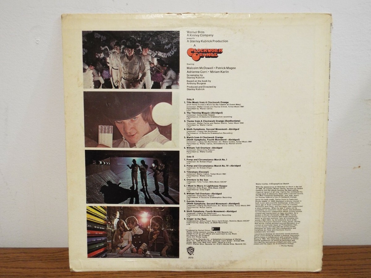 STANLEY KUBRICK CLOCKWORK ORANGE 1972 ELECTRONIC SOUNDTRACK LP