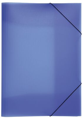Pagna  21638-07 Gummizugmappe Lucy Basic - A3, blau, PP, 3 Einschlagklappen