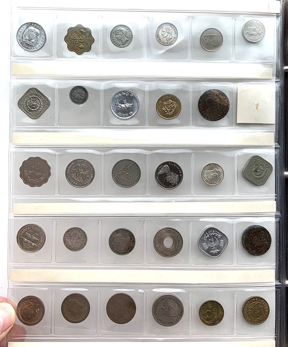 World Coin Collection In Album 165 Different Countries 1800's