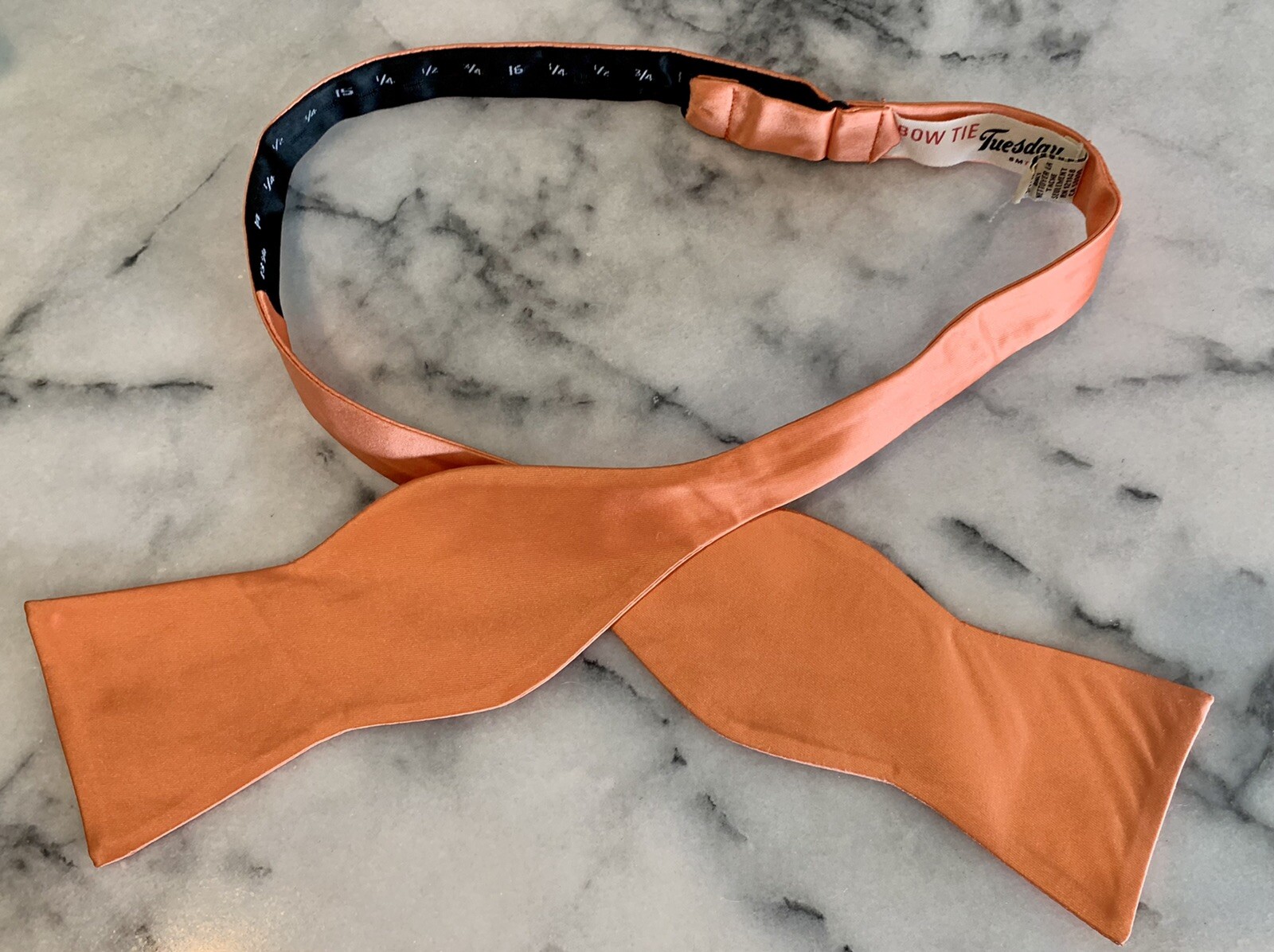 Bow Tie Tuesday Solid Orange Adjustable Self Tie … - image 1