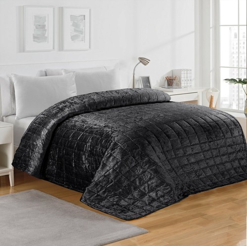 Soft Velvet Bed Spread Quilted 