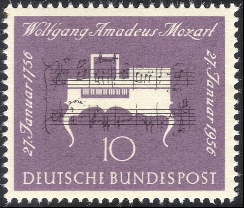 Germany 1956 Mozart/Composers/Piano/Music/Musical Score/People 1v (n43465) - Picture 1 of 1
