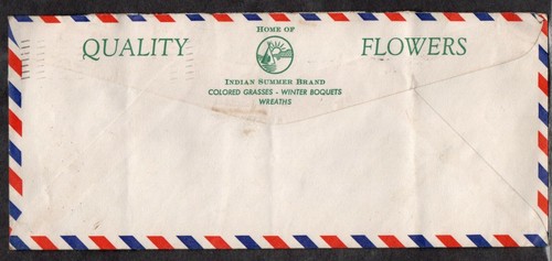 USA 1944 AIR MAIL ADVERTISING COVER ENVELOPE AMLING WHOLESALE FLORIST SAN FRAN - Picture 2 of 2