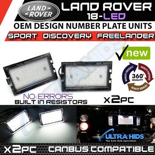 2x Licence Number Plate LED Light White Land Range Rover Sport