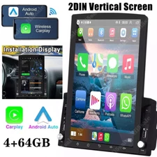 10.1" Android 13 2DIN Carplay Car Radio Stereo GPS Navi WIFI Vertical Screen USB