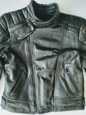 メタリカ　ジャケット Metallica Hand Painted Leather Motorcycle Mens Jacket Size M