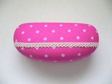 POLKA DOT Eyeglass/Sunglasses Hard Case Large Black or Pink Choose BN