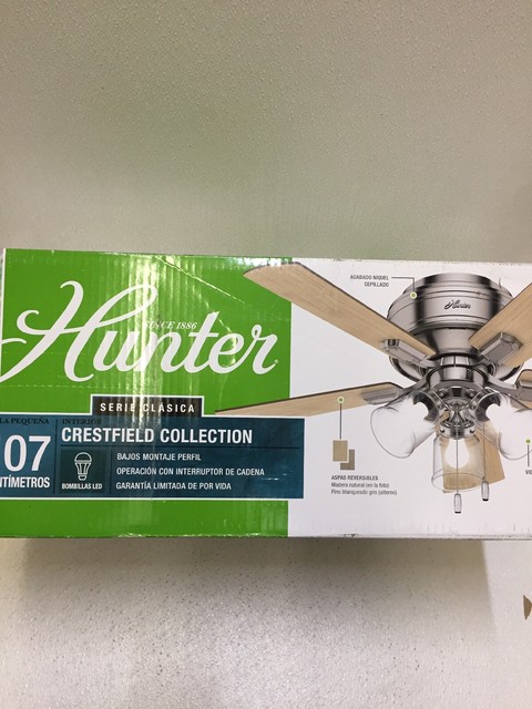 Hunter Fan Company 52154 Crestfield Indoor Ceiling Fan Brushed