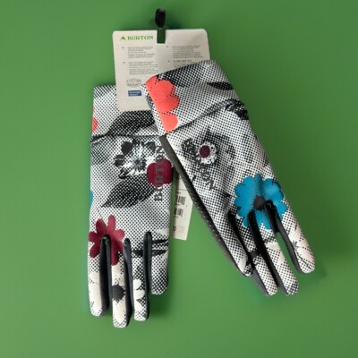 Burton Kids Touch N Go Glove Liner, Color: Halftone Floral, Size Small, New