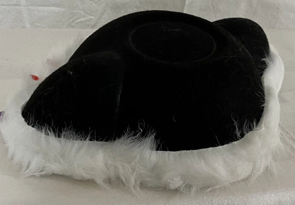 Christmas Mini Faux Lites Matador Bull Fighter Costume Hat- faux White Fur- New - Image 4 of 4