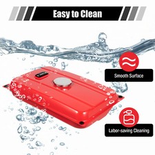 4-Gallon Universal Generator Gas Fuel Tank w/ Chrome Cap Gauge Petcock Valve Red