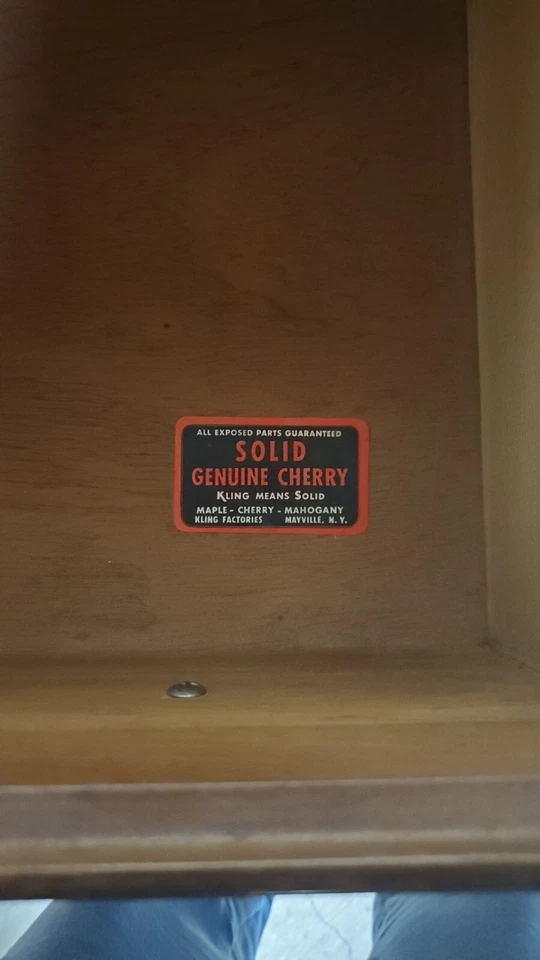 Kling Dresser, genuine solid cherry, maple and mahogany - Image 2 of 3