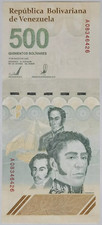 NEW BANKNOTE 500 BOLIVARES (500