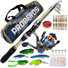 1.8m Telescopic Casting Fishing Combo Portable Ultralight Rod And 5.1:1 GR Kit