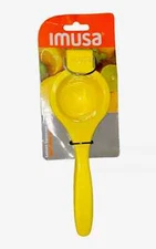 IMUSA Heavy Aluminum Lemon Squeezer Hand Press Juicer Press - Yellow Color